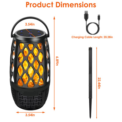 Parlante Inalámbrico 5.3 4 en 1 Impermeable IPX5 con Luces LED Tipo Fuego para Exterior - Image 7
