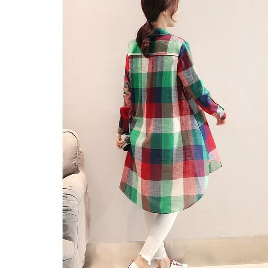 Chaqueta Casual de Cuadros para Mujer con Protección Solar - Image 6