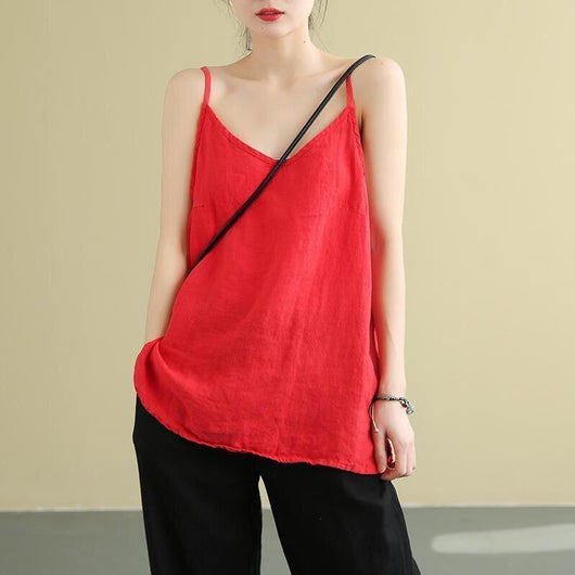 Camiseta Suelta de Algodón y Lino para Mujer - Estilo Literario Casual - Image 3