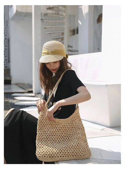Sombrero de Algodón Plisado con Moño para Mujer - Versátil y Elegante - Image 19
