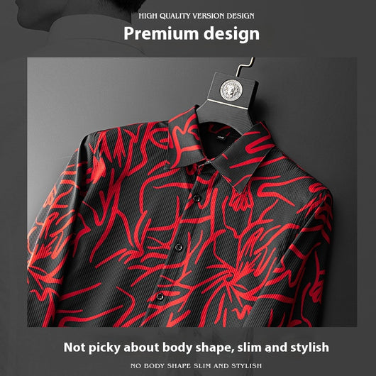Camisa Suelta Estampada Digital para Hombre - Colección Otoño - Image 3