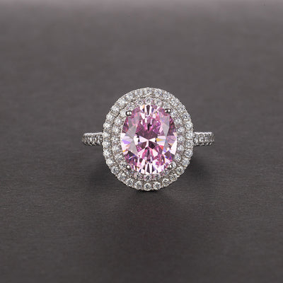 Anillo Oval Paloma de Diamante Carbono Alto para Mujer - Image 2