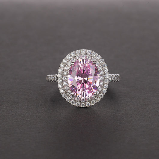 Anillo Oval Paloma de Diamante Carbono Alto para Mujer - Image 2