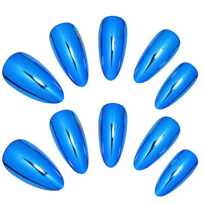Uñas Postizas de Almendra con Revestimiento Electroplaqueado - Estilo Europeo y Americano - Image 8