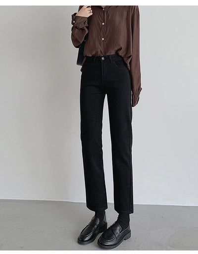 Pantalones Vaqueros Cintura Alta Slim Fit Negro para Mujer - Image 8