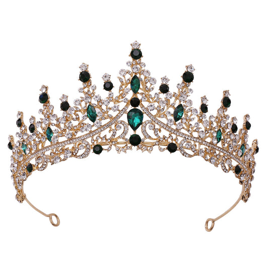 Conjunto de Tiara Corona Nupcial con Collar de Cadena - Image 7