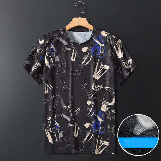 Camiseta Hombre Seda de Hielo Suelta Manga Corta Secado Rápido - Image 18