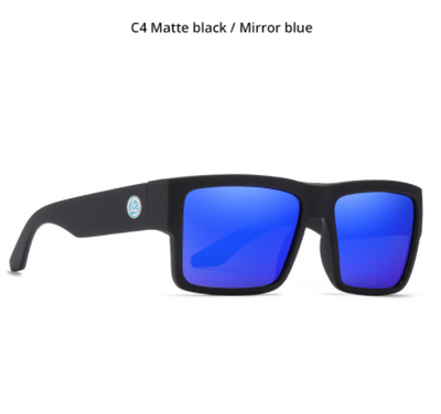 Matte black sports sunglasses with non-mirror black lenses and a full frame design, ideal for men's outdoor activities. - Image 7