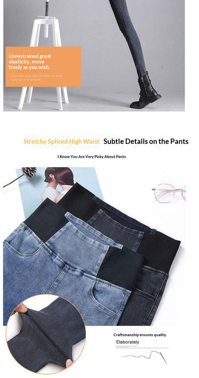 Jeans Skinny de Cintura Alta con Forro Polar Cálido y Cintura Elástica - Image 15