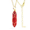 Dorado Copper Wire And Chain Vidrio Rojo