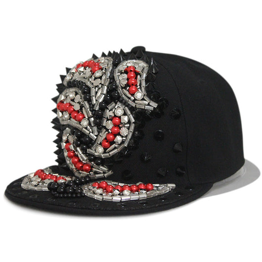 Gorra Harajuku Estilo Europeo Americano con Calavera y Remaches Cruzados - Image 14