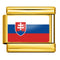 Dorado Background World Flag Photo Epoxy Italian Module Bracelet ICY0001SK Slovakia