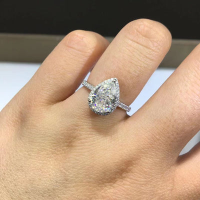 Anillo de Diamante Drop Mosan con Circonitas Brillantes - Image 10