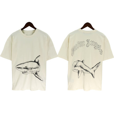 Camiseta Hombre Estampado Tiburón Algodón 100% Corte Holgado Diseño Moderno - Image 6