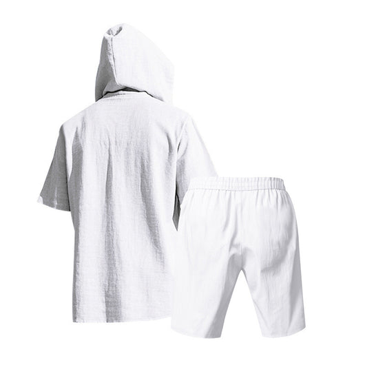 Conjunto Deportivo Holgado de Lino Transpirable con Capucha - Image 26