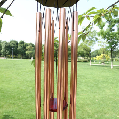 Carillón de Viento Decorativo de Madera Maciza con Tubos Metálicos - Image 36