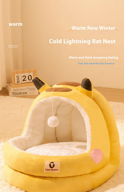 Cama Nido para Gatos Cerrada Cuatro Estaciones - Calidez Todo el Año - Image 25