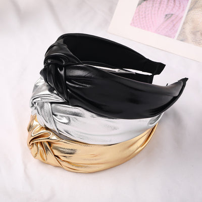 Diadema Anudada con Tela Brillante para Cabello Ondulado - Image 16