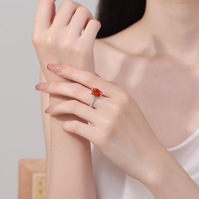Anillo Versátil de Diamante Hielo Floral en Carbono Alto para Mujer - Image 30