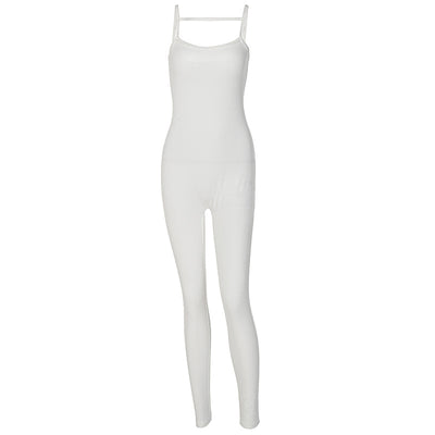 Jumpsuit de Verano para Mujer con Tirantes y Diseño Liso - Image 3