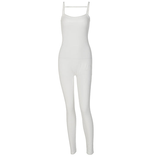 Jumpsuit de Verano para Mujer con Tirantes y Diseño Liso - Image 3