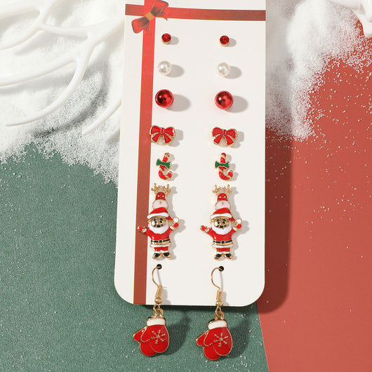 Aretes Navideños Set Renos Cartoon Fashion - Image 5