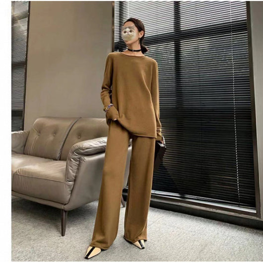 Conjunto de Punto: Suéter Tejido y Pantalón Ancho - Image 7