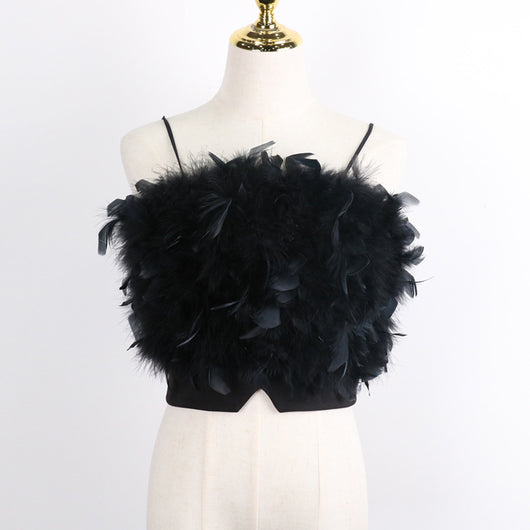Camiseta de Verano con Escote Envolvente y Detalles de Plumas - Image 17