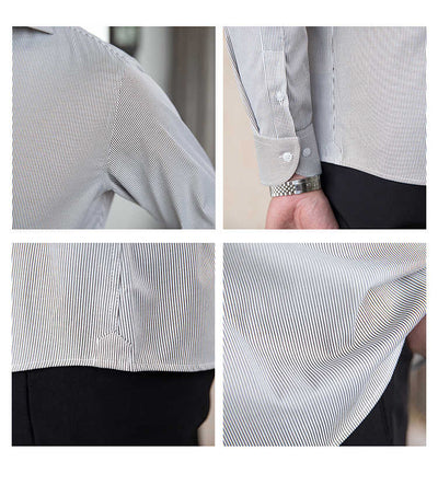 Camisa Slim Fit de Manga Larga para Hombre con Cuello en V - Línea Ejecutiva - Image 4