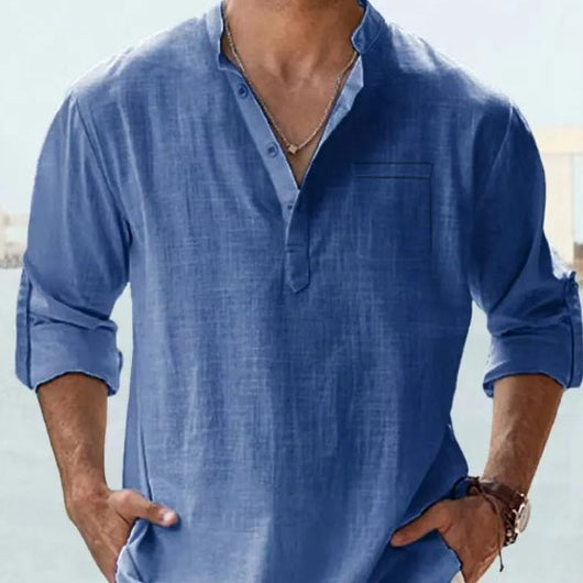 Camisa Casual Holgada para Hombre con Mangas Largas - Image 6