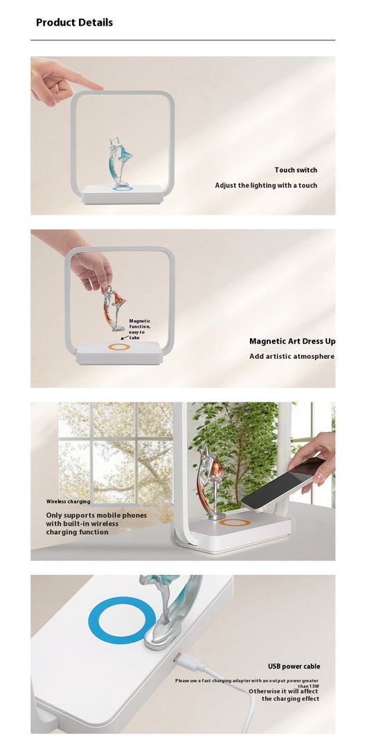 Lámpara Ambiental 2 en 1 con Cargador Inalámbrico para Celular - Image 16