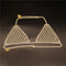 Rhinestone Mesh Sling Chest Chain Body Chain Gold