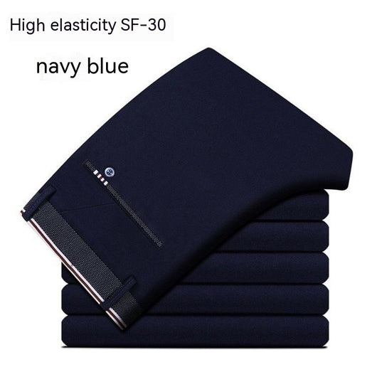 Pantalones Elásticos de Vestir Casual para Hombre Adulto - Corte Recto Suelto - Image 13