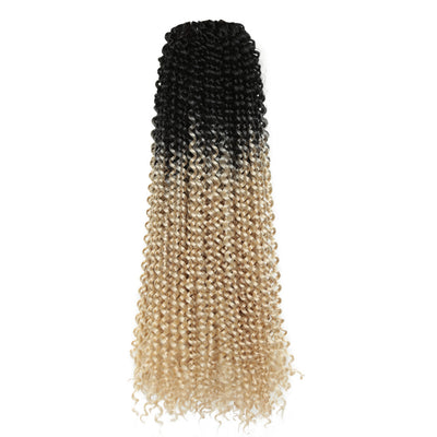 Peluca Ondas de Agua 18 Pulgadas - Cabello Crochet Degradado 44 Raíces