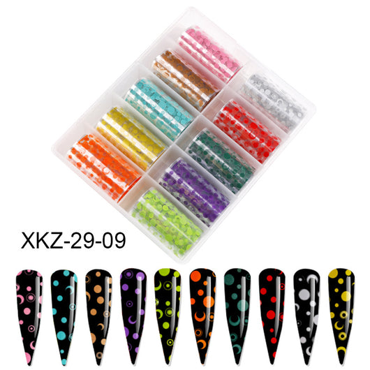 Láminas de Transferencia para Uñas con Diseños de Estrellas y Mariposas Láser - Image 32