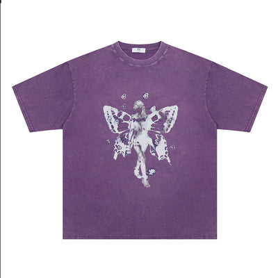Camiseta Retro Vintage Estampada Holgada Unisex - Image 4