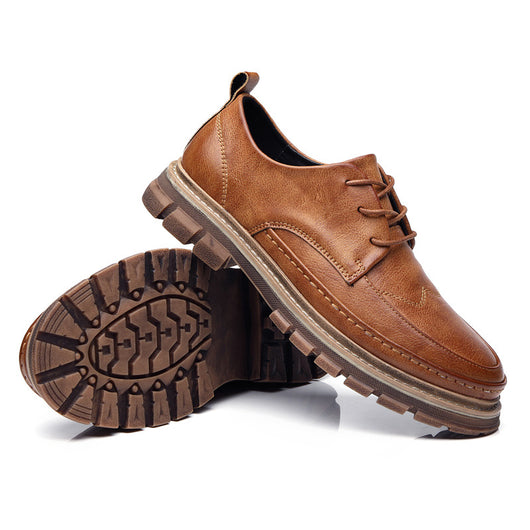 Zapatos de Cuero para Hombre con Suela Flexible y Corte Bajo - Image 10