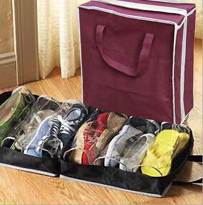 Organizador de Zapatos Portátil con 6 Compartimentos - Bolsa de Viaje Antipolvo - Image 2