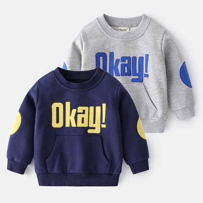 Sudadera Infantil Casual con Estampado English - Cuello Redondo Manga Larga