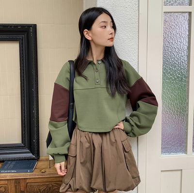 Suéter Suelto Coreano de Algodón con Cuello Tejido - Casual y Versátil para Mujer - Image 15