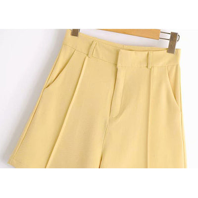 Conjunto de Shorts Casual de Tres Piezas en Colores Lisos para Mujer - Image 7