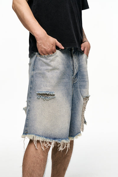 Shorts Vaqueros Holgados Estilo Retro Desgastado - Image 5