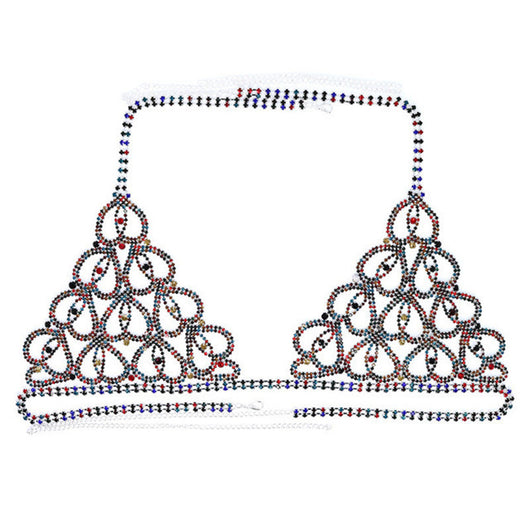 Bikini Sexy con Cadena de Cuerpo y Cristales en Forma de Corazón - Image 25