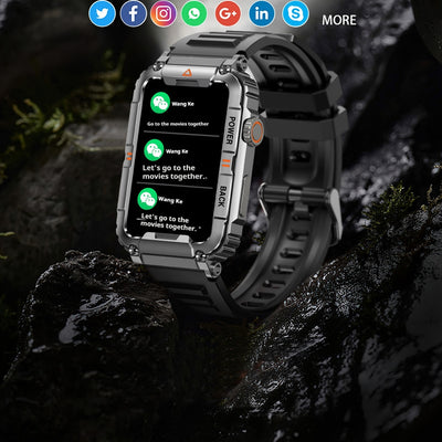 Reloj Inteligente KR88 con Llamadas Bluetooth, Asistente de Voz y Monitor de Salud