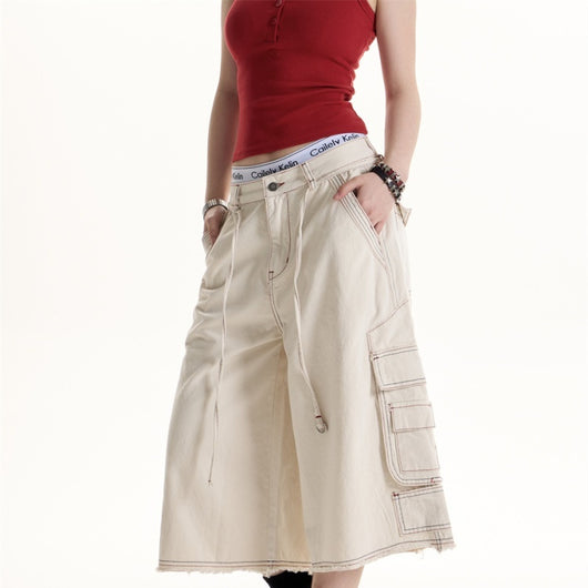 Pantalones Cargo Retro Hot Girl con Múltiples Bolsillos - Image 8