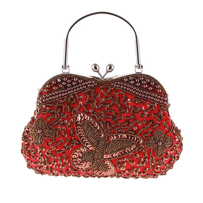 Bolso de Noche Artesanal con Bordado de Cuentas Estilo Clásico - Image 5