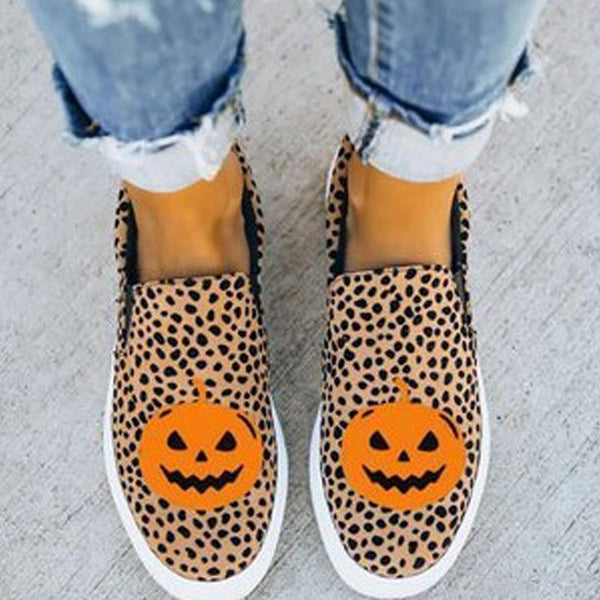 Zapatos Planos de Lona con Diseño de Murciélago para Halloween