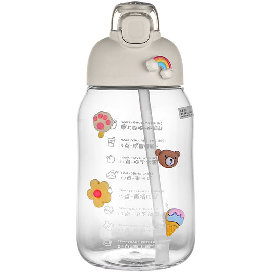 Botella de Agua Reutilizable Grande con Diseño Adorable