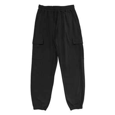 Pantalones Casuales de Algodón y Lino con Múltiples Bolsillos y Cordón Ajustable - Image 23