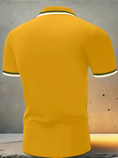 Playera Slim Fit con Cuello Solapa, Rayas Ribeteadas y Costuras Contrastantes - Image 33